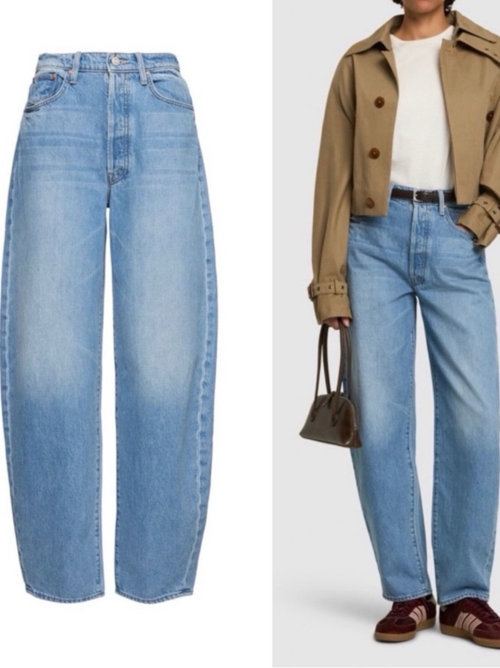 MOTHER Jeans in Light Blue Denim - Picture 2 of 5